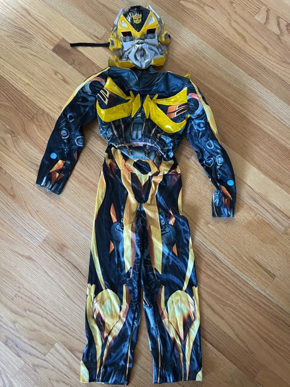 Kids Transformer Yellow and Black Robot Costume with Mask